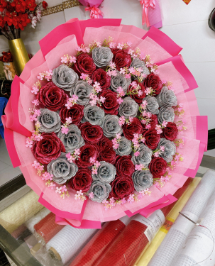 Hoa hồng sáp mix màu theo yêu cầu Long  An  - Hoa sáp Bến Lức Long An 