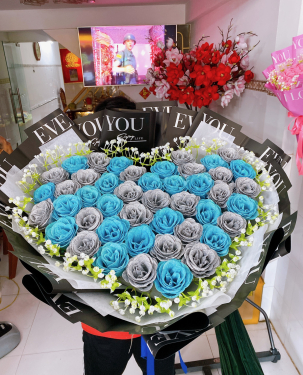 Hoa hồng sáp mix màu theo yêu cầu - Hoa sáp Bến Lức Long An 