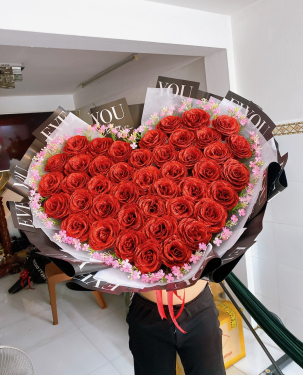 Hoa hồng sáp trái tim - Hoa sáp Bến Lức Long An 