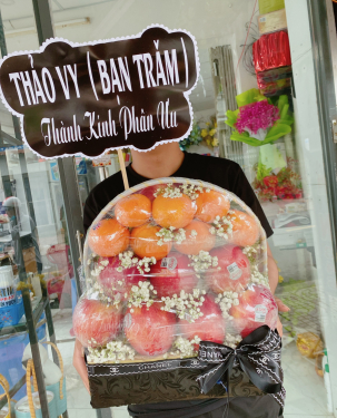 GIỎ TRÁI CÂY CHIA BUỒN PHỐI NƠ 