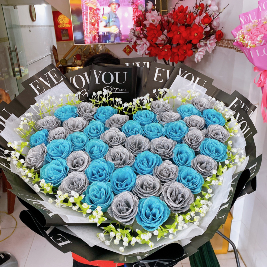 Hoa hồng sáp mix màu theo yêu cầu - Hoa sáp Bến Lức Long An 